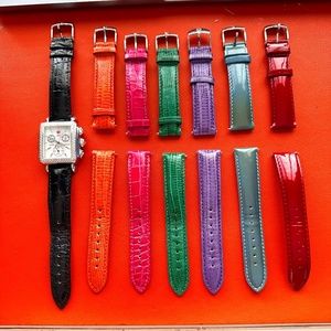 Michele Diamond Deco watch with straps